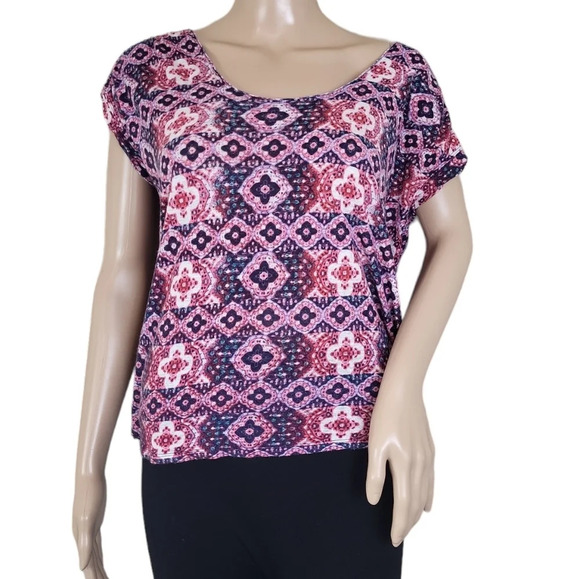 Lucky Brand Linen Medallion Tee - Picture 1 of 3